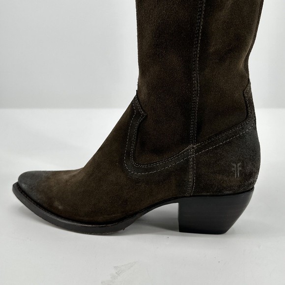 Frye Sacha Womens Size 8.5 B Over The Knee OTK Riding Western Boots Cognac Brown - Picture 8 of 12